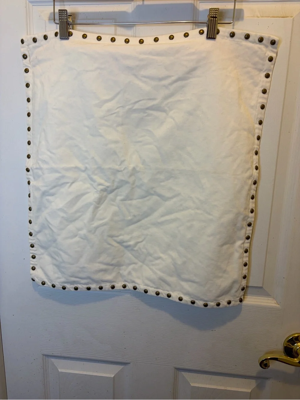 West Elm Studded Cream Cotton Pillow Sham 20x20